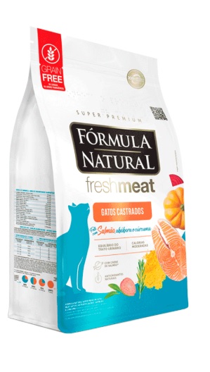 Ração Fórmula Natural Fresh Meat Gatos Castrados Salmão 1 Kg