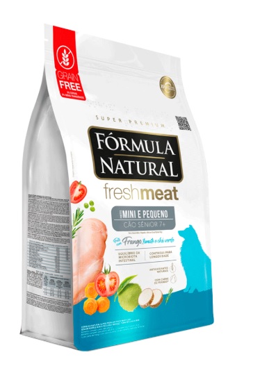 Ração Fórmula Natural Fresh Meat Cães Sênior Mini E Pequeno Frango 10,1Kg Pac. I